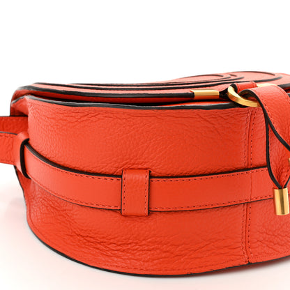 Chloe Calfskin Mini Marcie Round Crossbody Bag Rusted Orange 10 of 12
