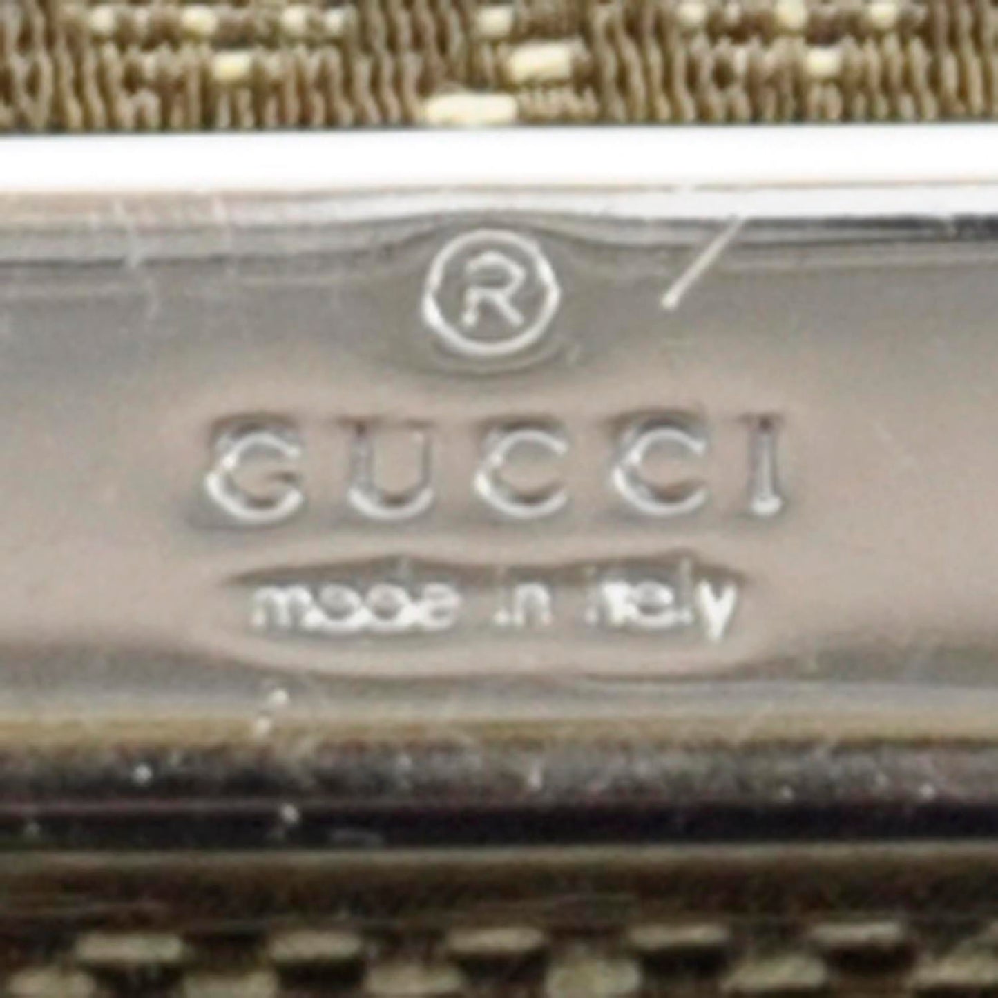 Monogram Metal Bar Continental Flap Wallet Beige Ebony Dark Brown