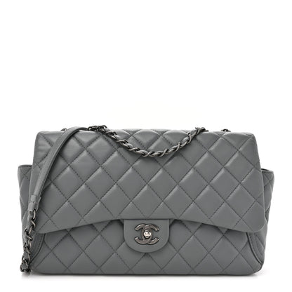 Chanel Lambskin Large Around Pockets Flap Dark Grey 1 of 15