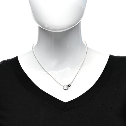 Cartier 18K White Gold Interlocking LOVE Necklace 2 of 5