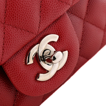 Chanel Caviar Quilted Mini Rectangular Flap Dark Red 11 of 11