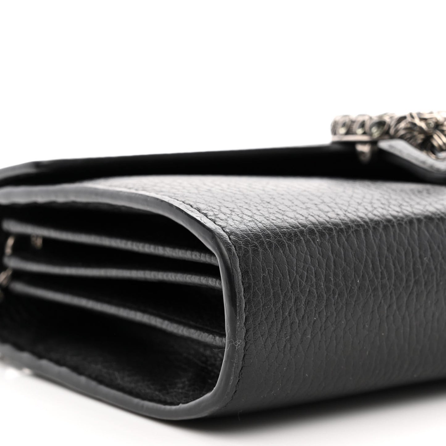 Calfskin Mini Dionysus Chain Wallet Black