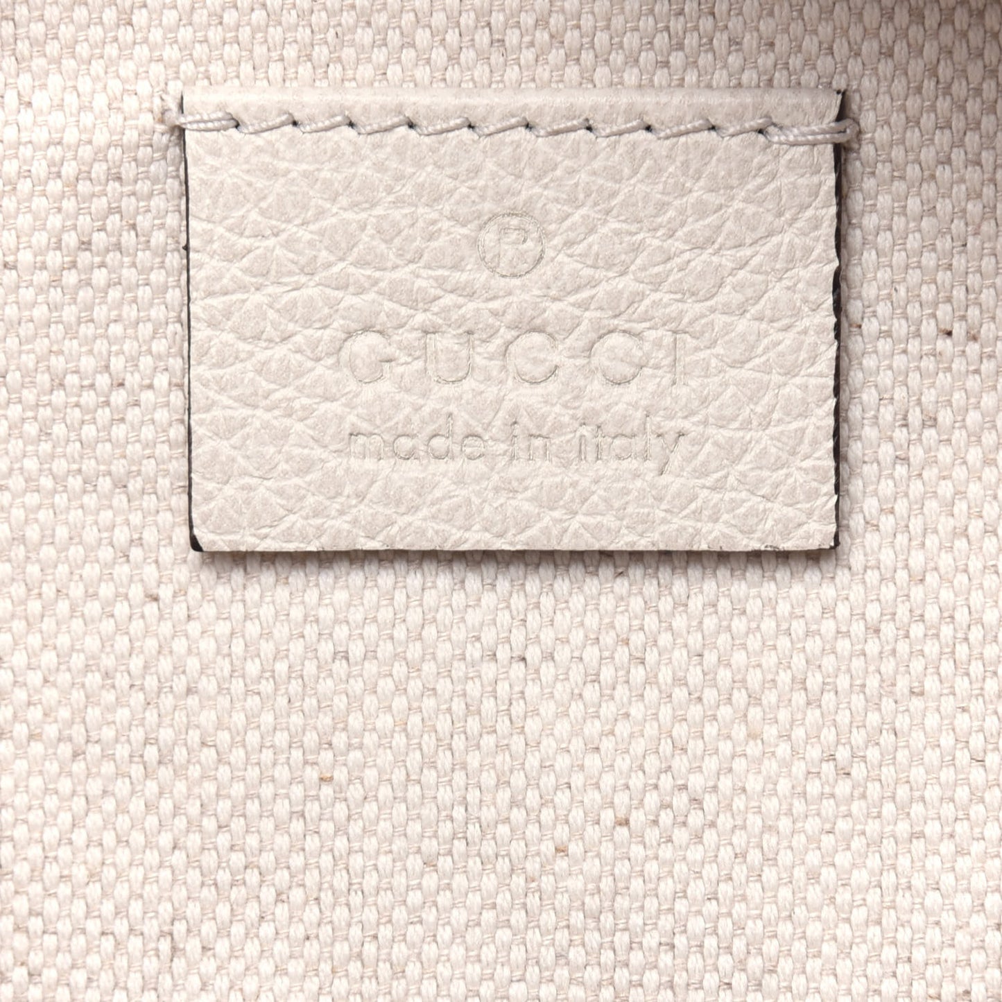 Grained Calfskin Logo Belt Bag White
