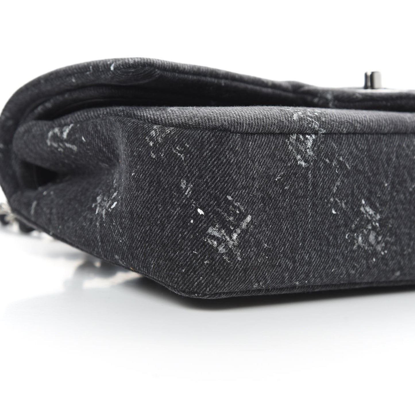 Denim Medium Double Flap Black