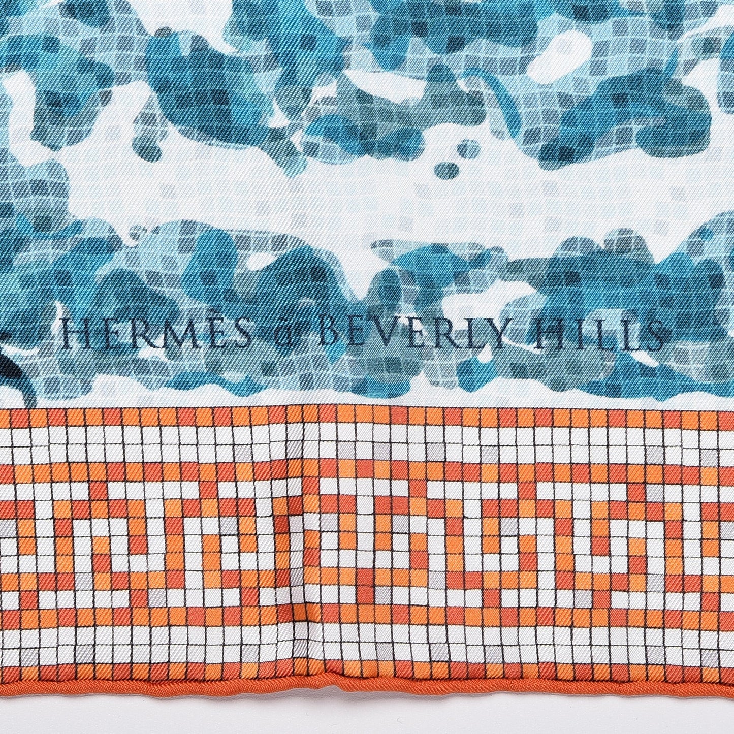 Silk A Beverly Hills Scarf 90 Bleu