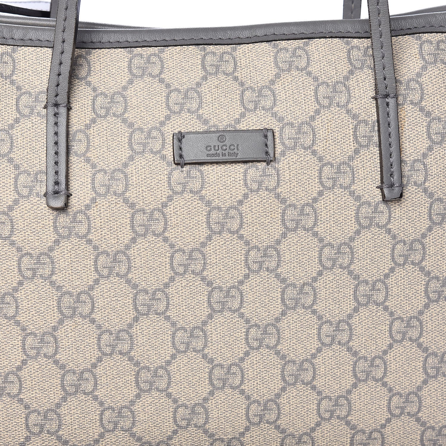 Gucci GG Supreme Monogram Small Zippered Tote Ecru Grigio 8 of 16