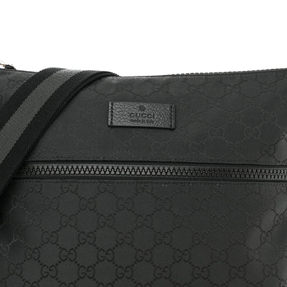 Gucci Nylon Monogram Medium Flat Messenger Bag Black 10 of 10