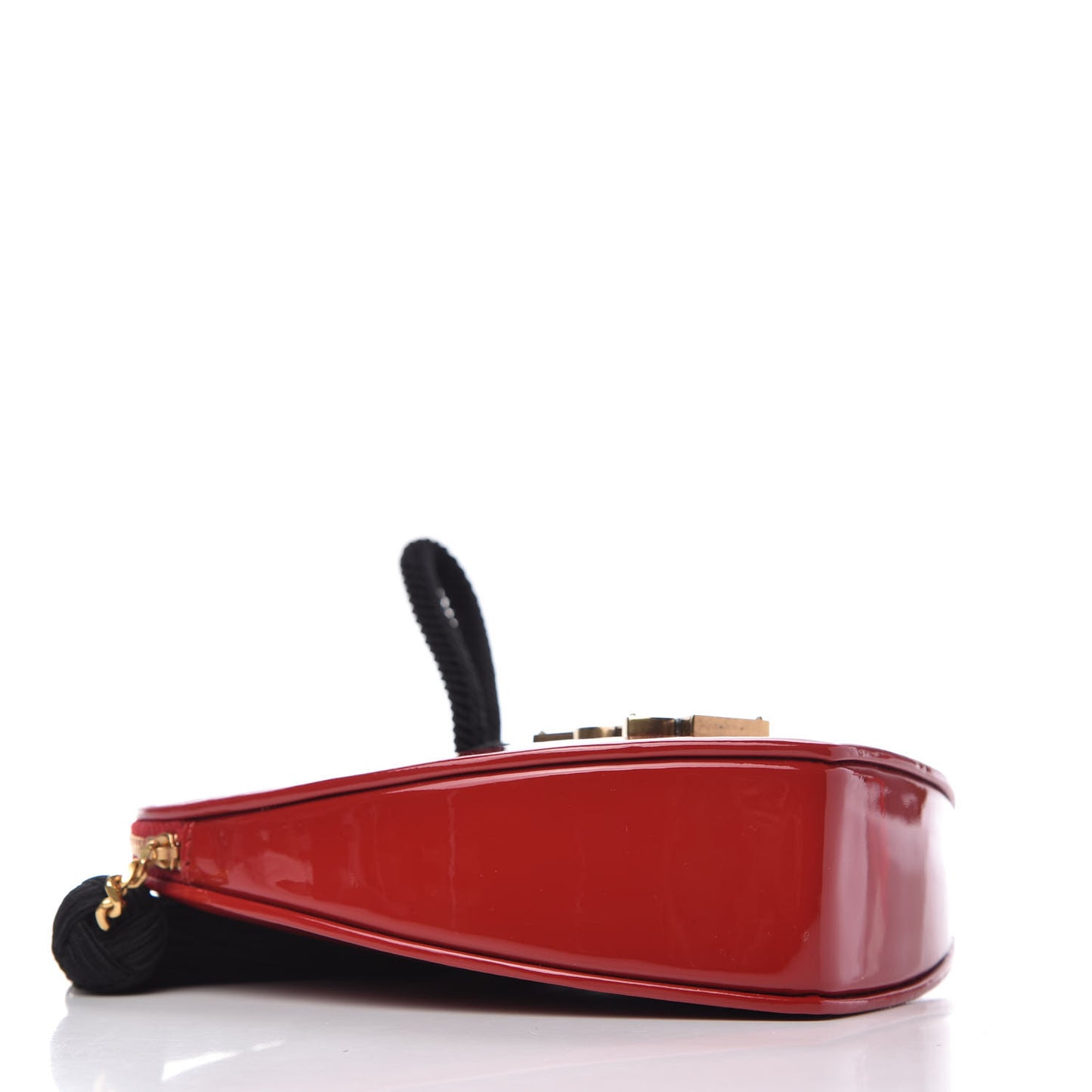 Patent Sac Coeur Heart Shaped Clutch Red