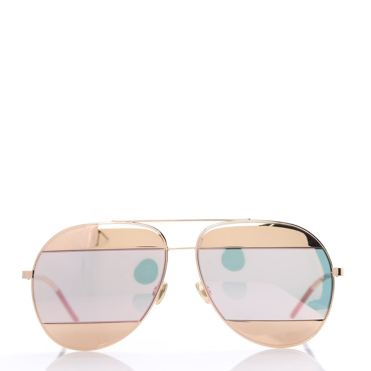 Split 1 Aviator Sunglasses Rose Gold