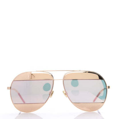 Christian Dior Split 1 Aviator Sunglasses Rose Gold 2 of 7