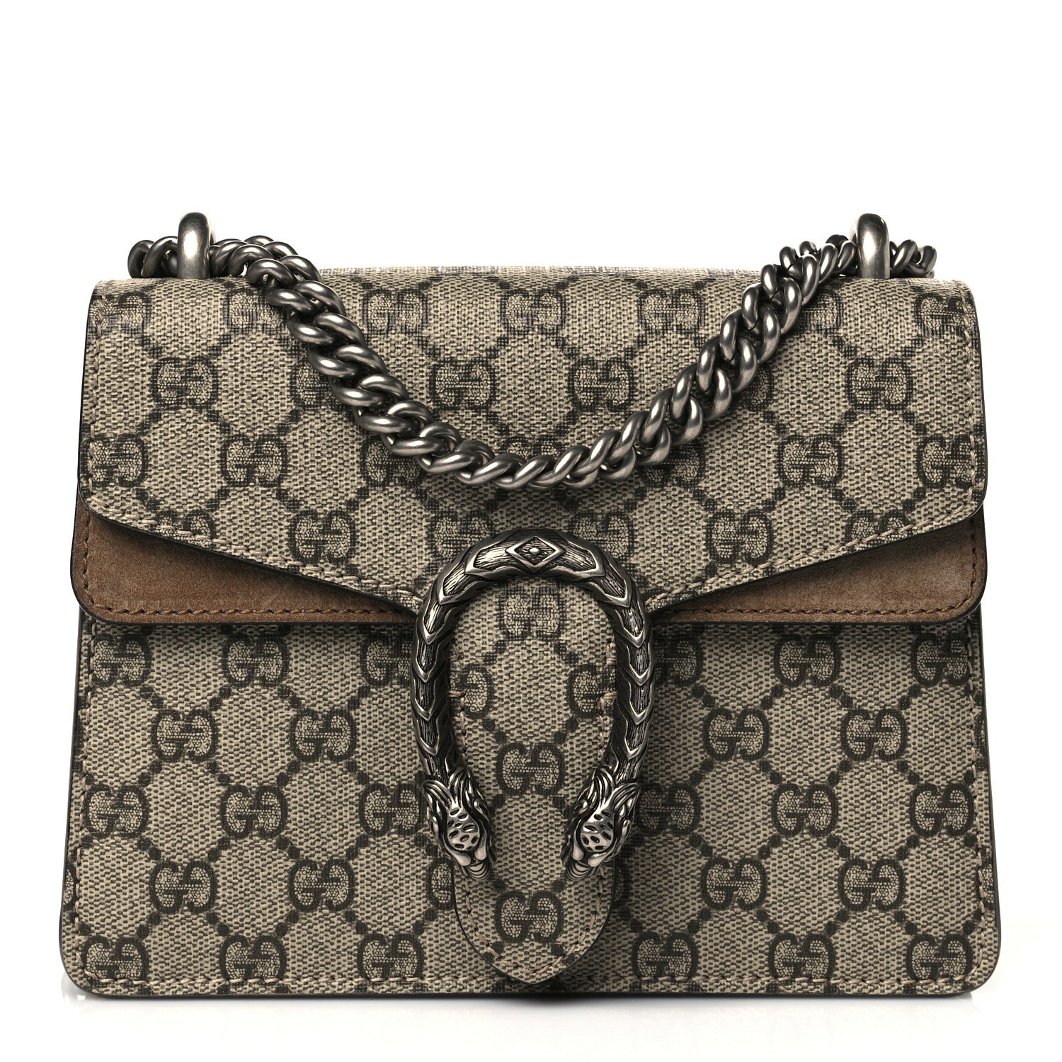 Gucci GG Supreme Monogram Mini Dionysus Shoulder Bag Taupe 1 of 10