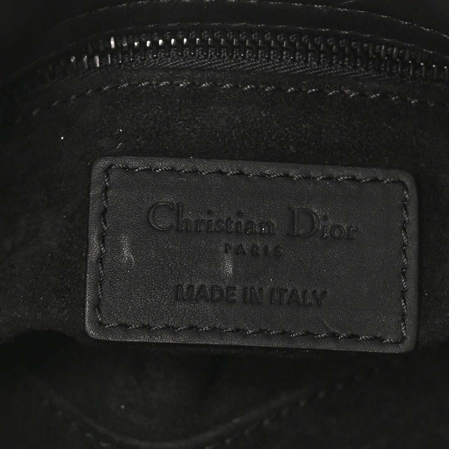 Ultra Matte Calfskin Cannage Mini Lady Dior Black
