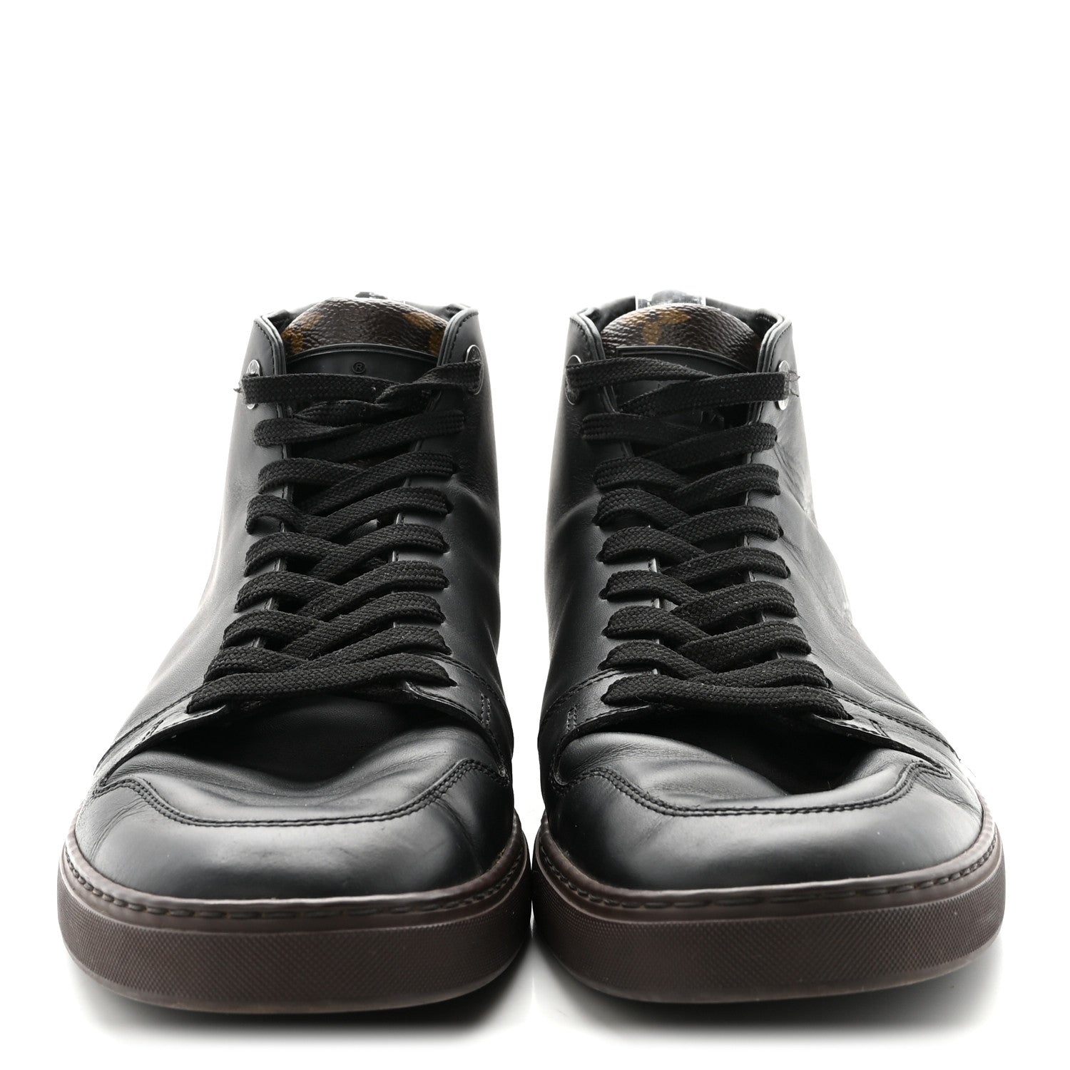 Louis Vuitton Calfskin Monogram Line-Up Sneaker Boot 6 Black 3 of 9