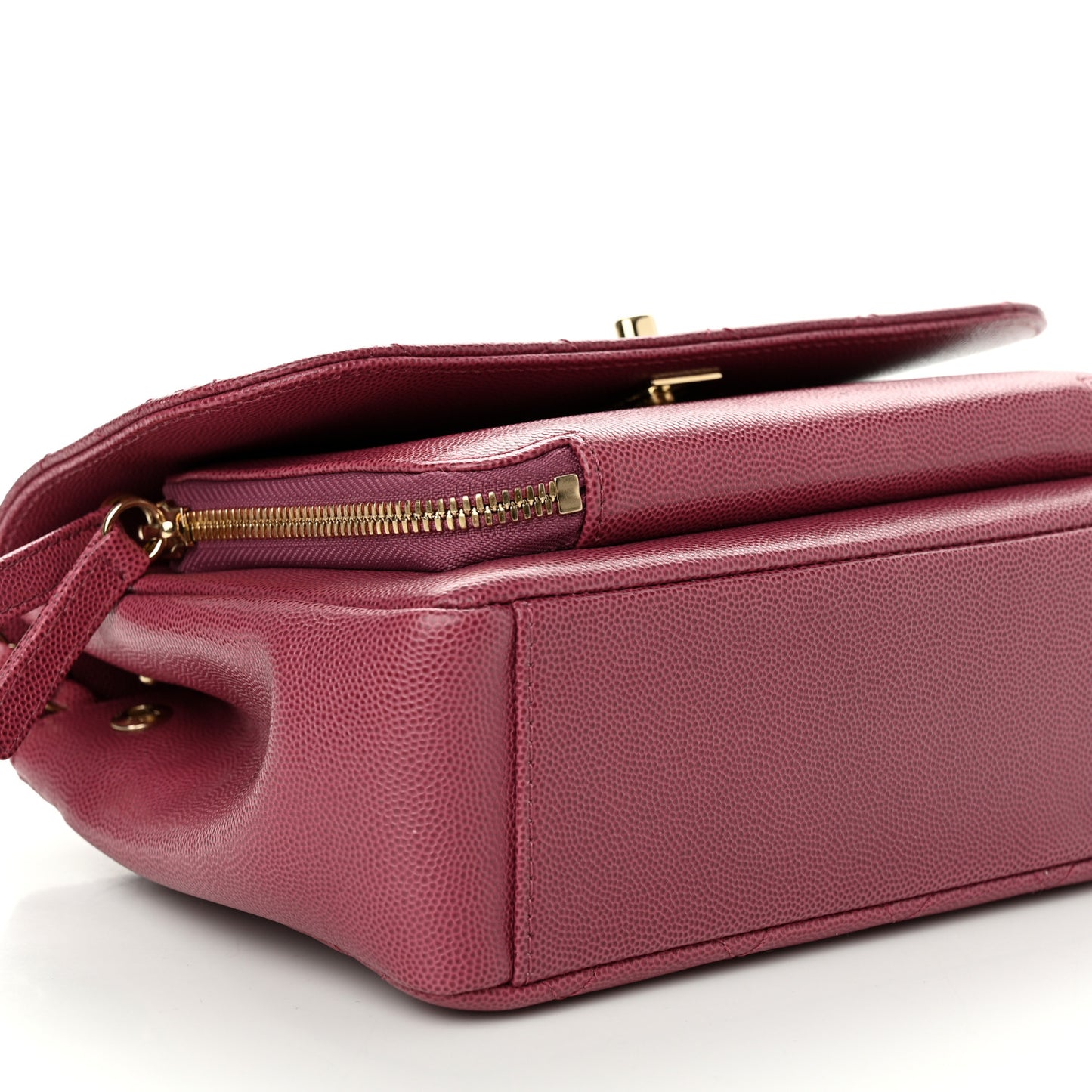 Caviar Quilted Medium Business Affinity Flap Dark Pink
