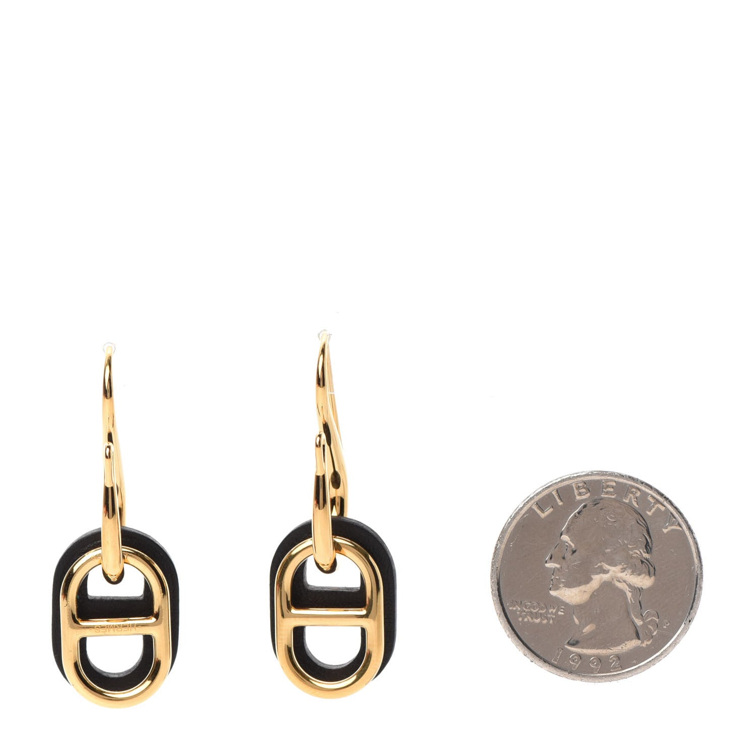 Hermes Swift O'Maillon Earrings Black 2 of 7