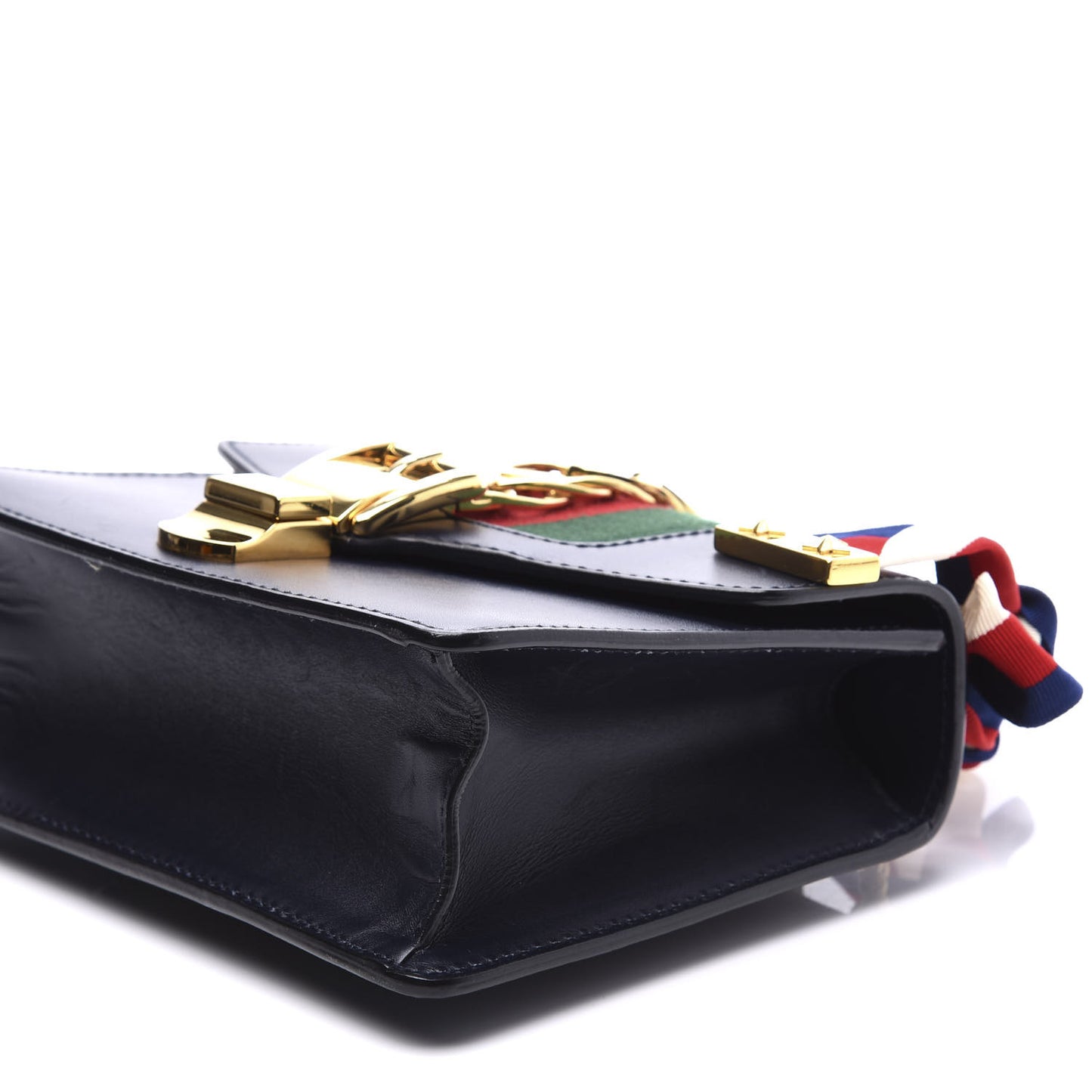 Calfskin Mini Sylvie Chain Shoulder Bag Black