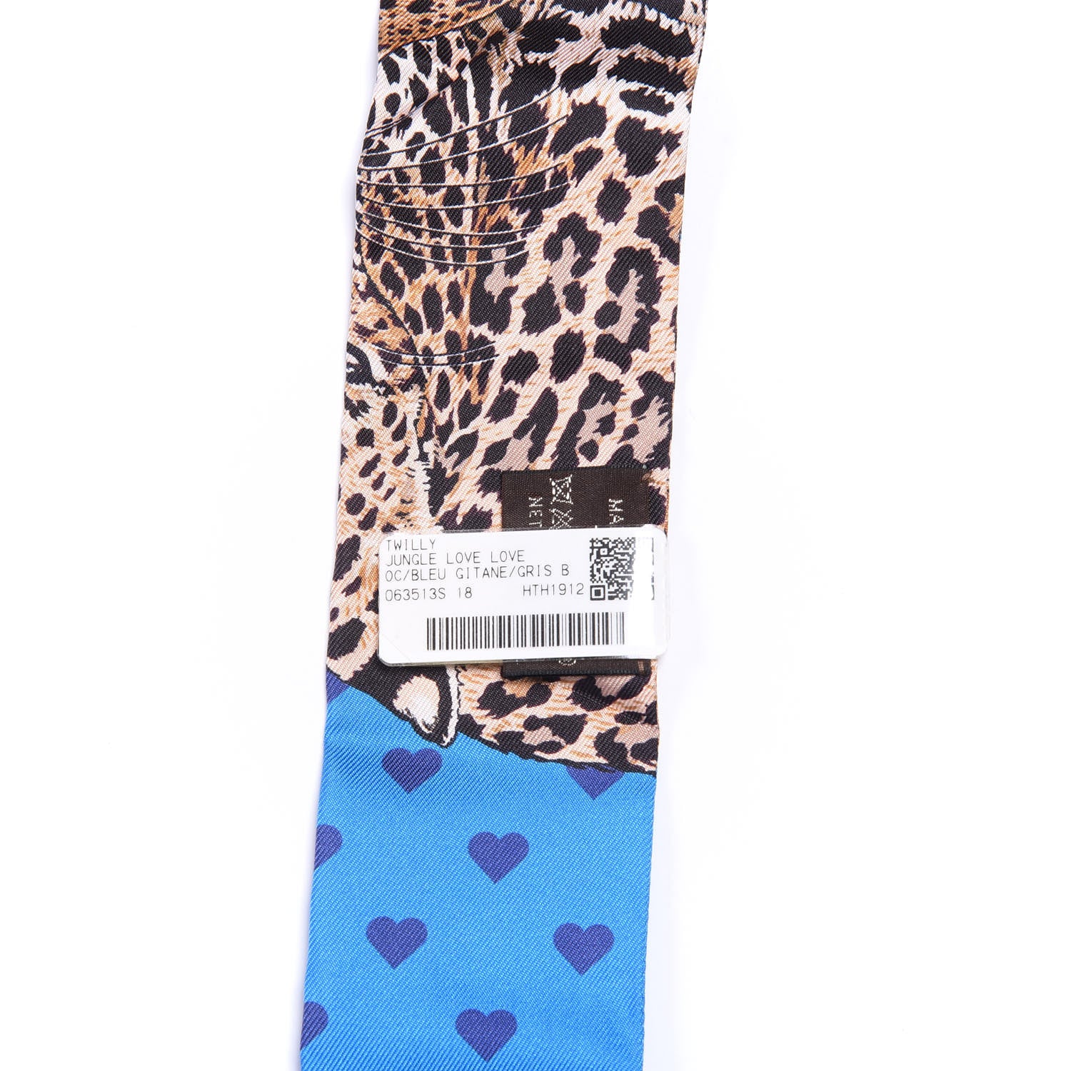 Hermes Silk Jungle Love Love Twilly Bleu Gitane Gris Bleuete 3 of 4