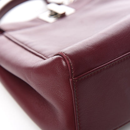 Fendi Nappa Mini Peekaboo Iconic Satchel Bordeaux 11 of 14