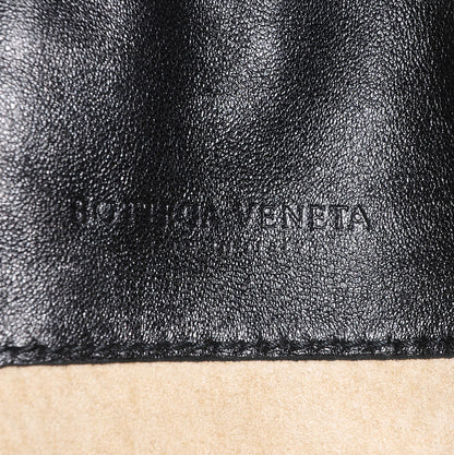 Bottega Veneta Waxed Leather Intrecciato Farfalle Draw-String Bag Nero Black 5 of 10
