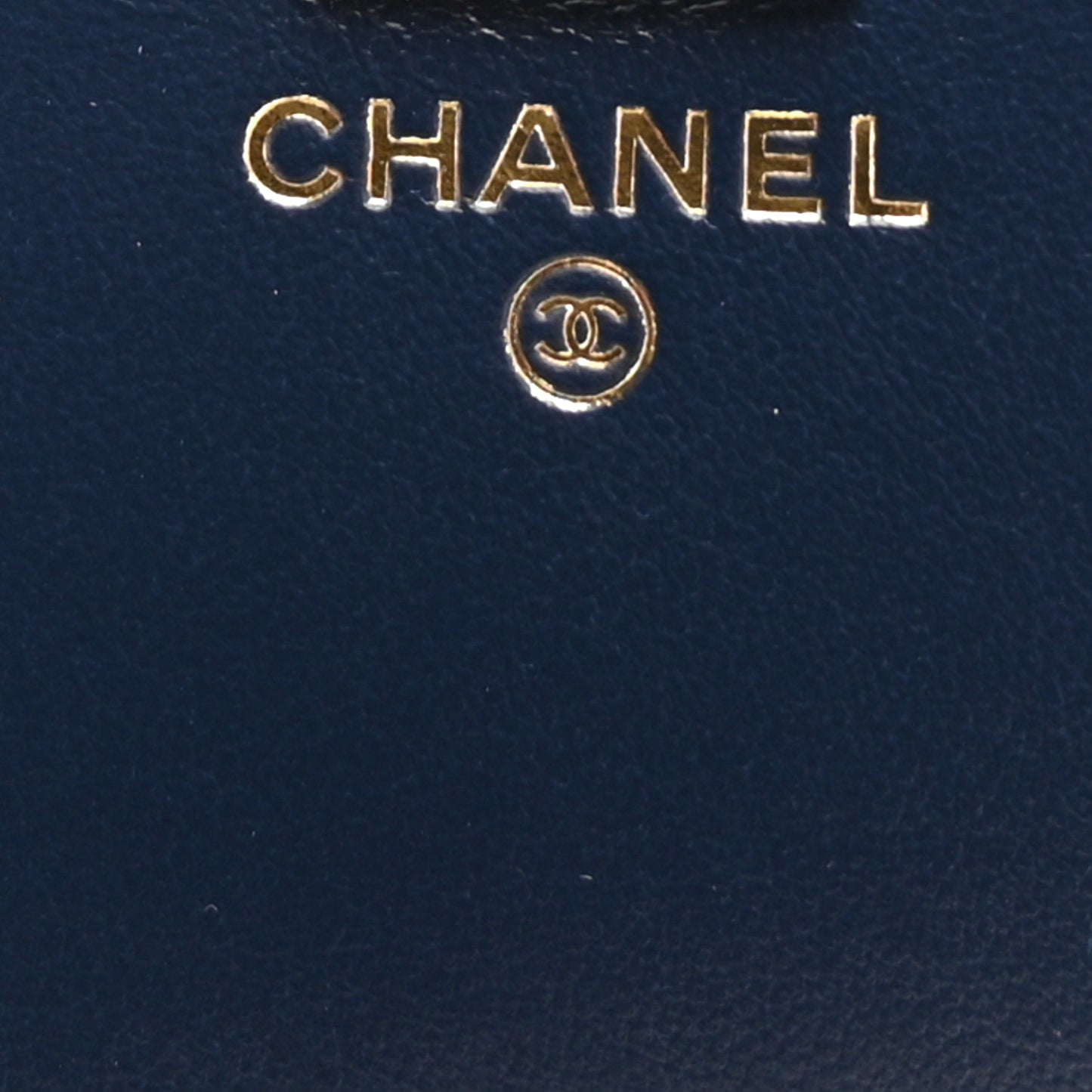 Lambskin Quilted Pillow Crush Wallet On Chain WOC Dark Blue