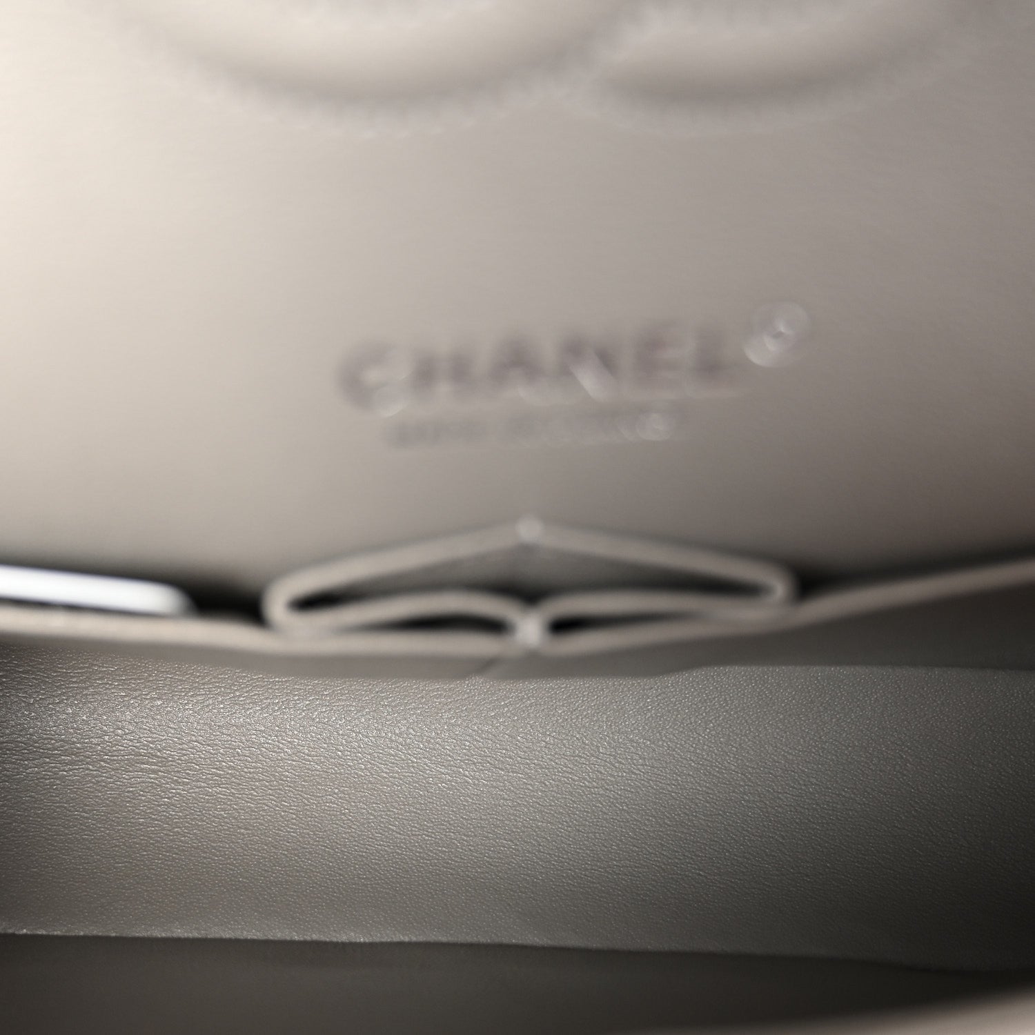 Chanel Lambskin Quilted Medium Double Flap Grey 5 of 10