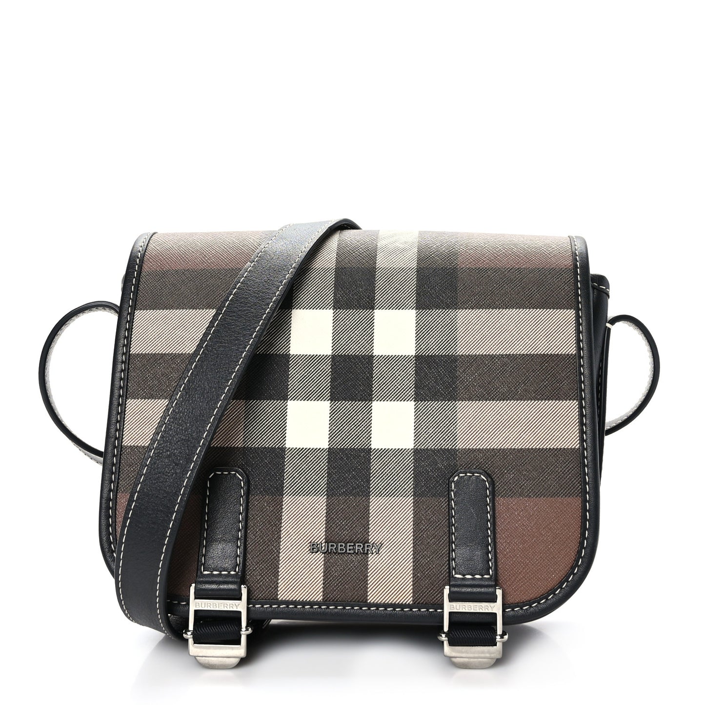E-Canvas Giant Check Rider Crossbody Dark Cranberry