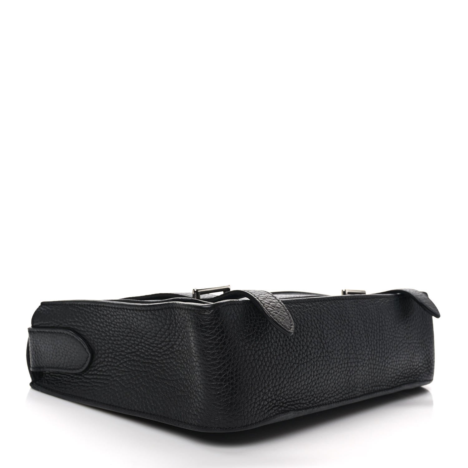 Hermes Taurillon Clemence Steve Messenger 28 Black Bleu Izmir 4 of 10