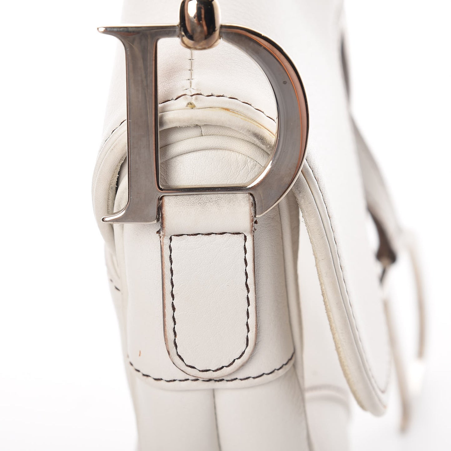 Calfskin Saddle Bag White