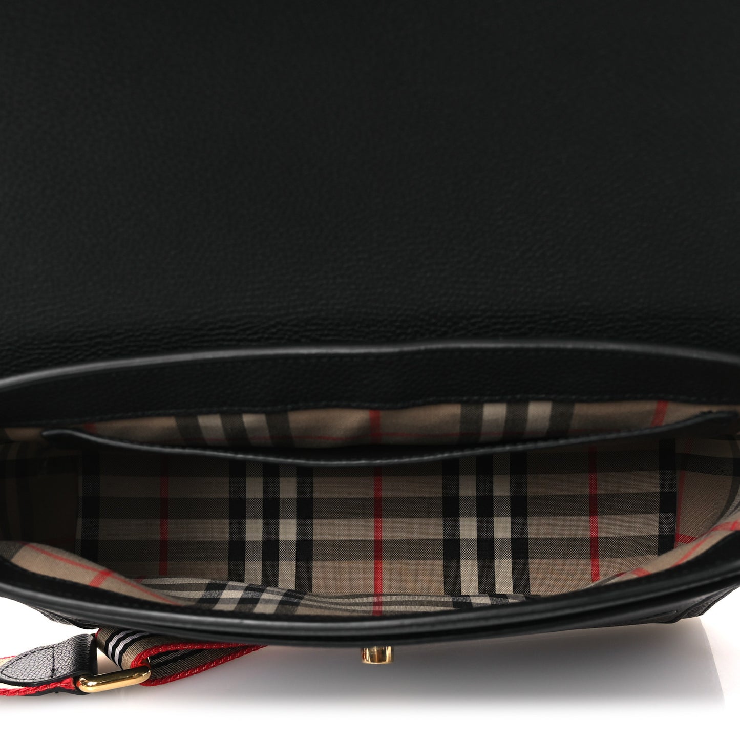 Grainy Calfskin Note Crossbody Bag Black