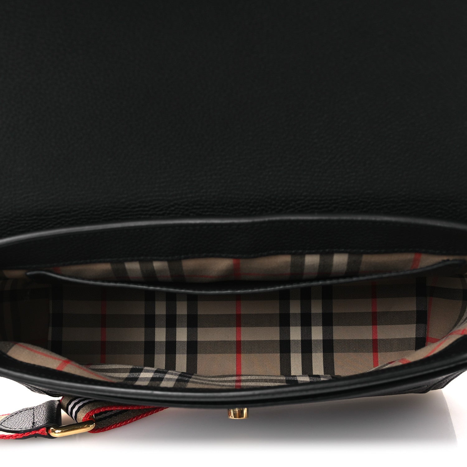 Burberry Grainy Calfskin Note Crossbody Bag Black 5 of 14