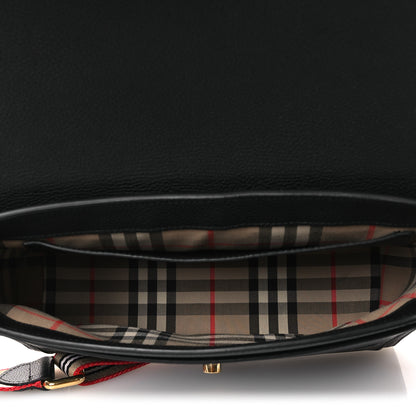Burberry Grainy Calfskin Note Crossbody Bag Black 5 of 14
