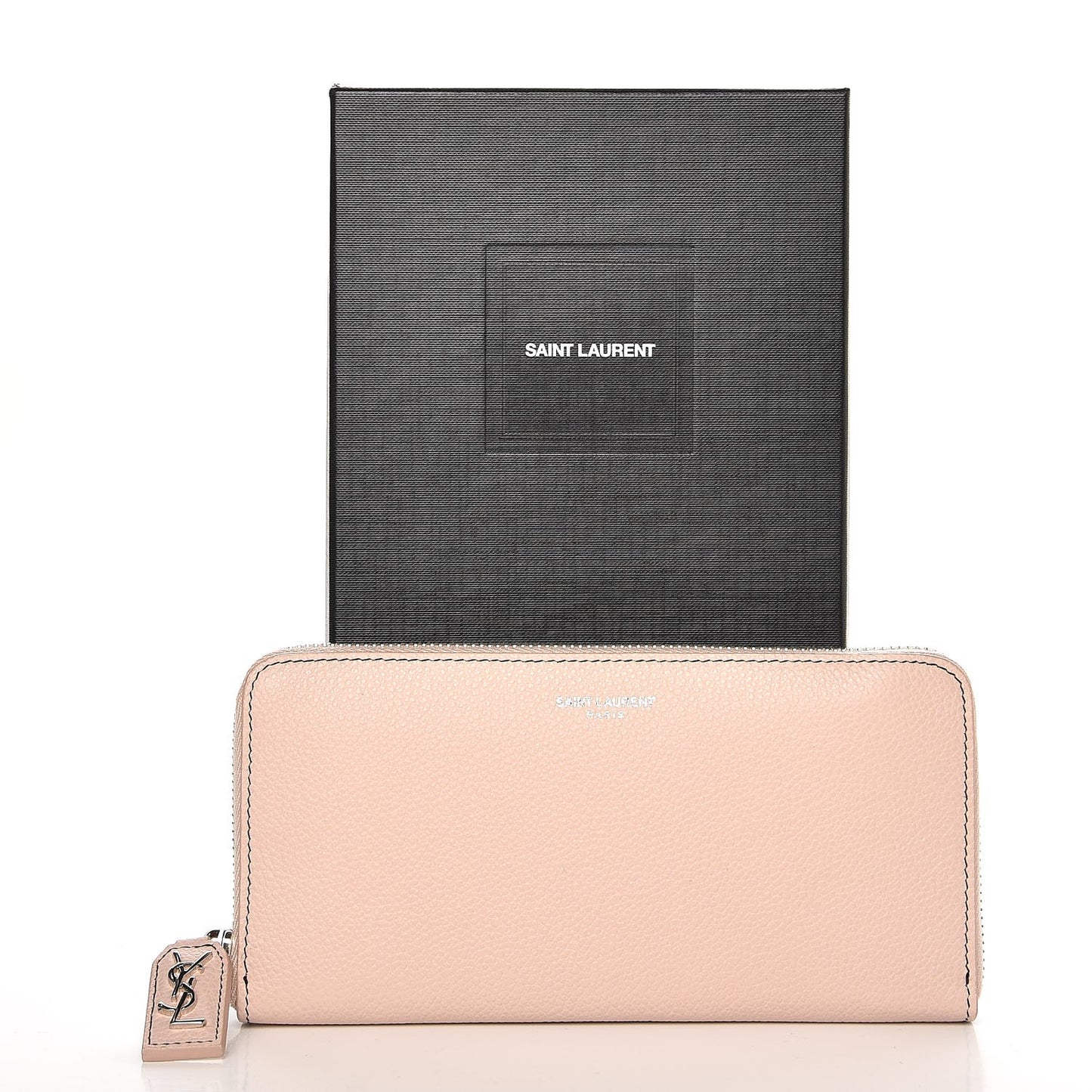 Calfskin Classic Zip Around Continental Wallet Dusty Pink