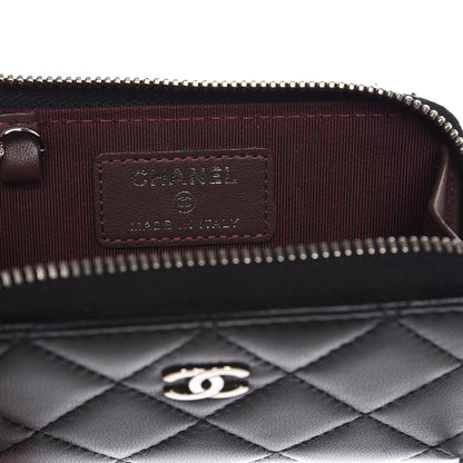 Chanel Lambskin Quilted Key Holder Case Black 6 of 8