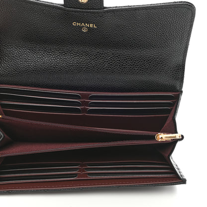 Chanel Caviar Quilted Large Gusset Flap Wallet Black 5 of 8