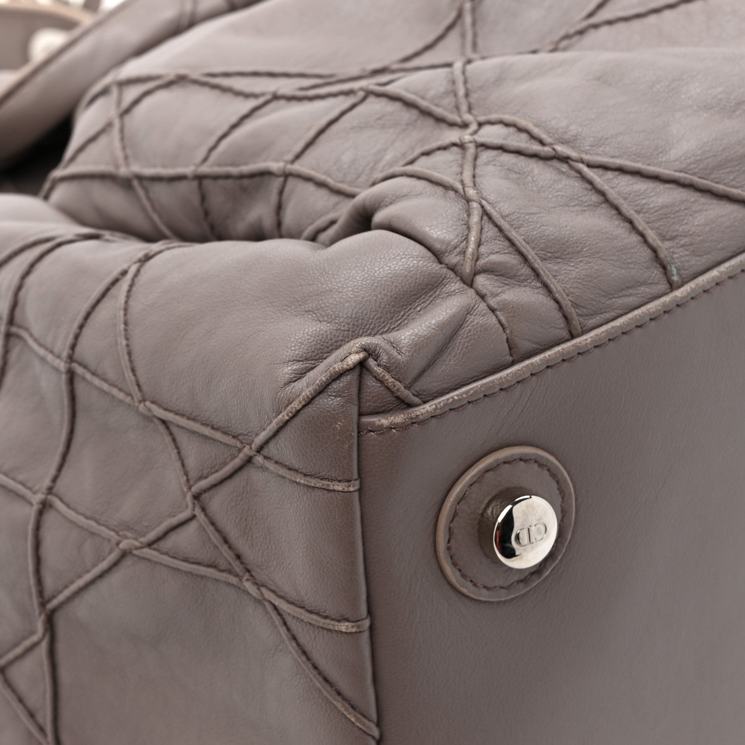 Christian Dior Lambskin Cannage Medium Le Trente Tote Dark Beige 13 of 15