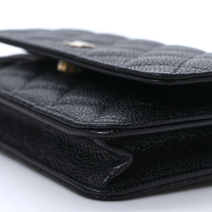 Chanel Caviar Quilted Wallet on Chain WOC Black 9 of 10