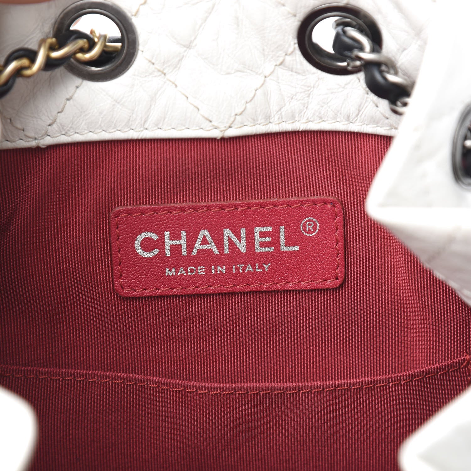 Chanel Aged Calfskin Quilted Small Gabrielle Backpack Black White 5 of 9