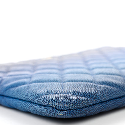 Chanel Caviar Ombre Medium Cosmetic Case Blue 7 of 12