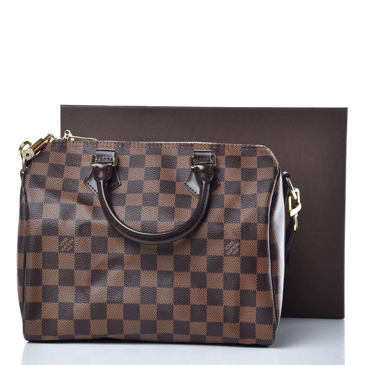 Louis Vuitton Damier Ebene Speedy Bandouliere 25 13 of 14