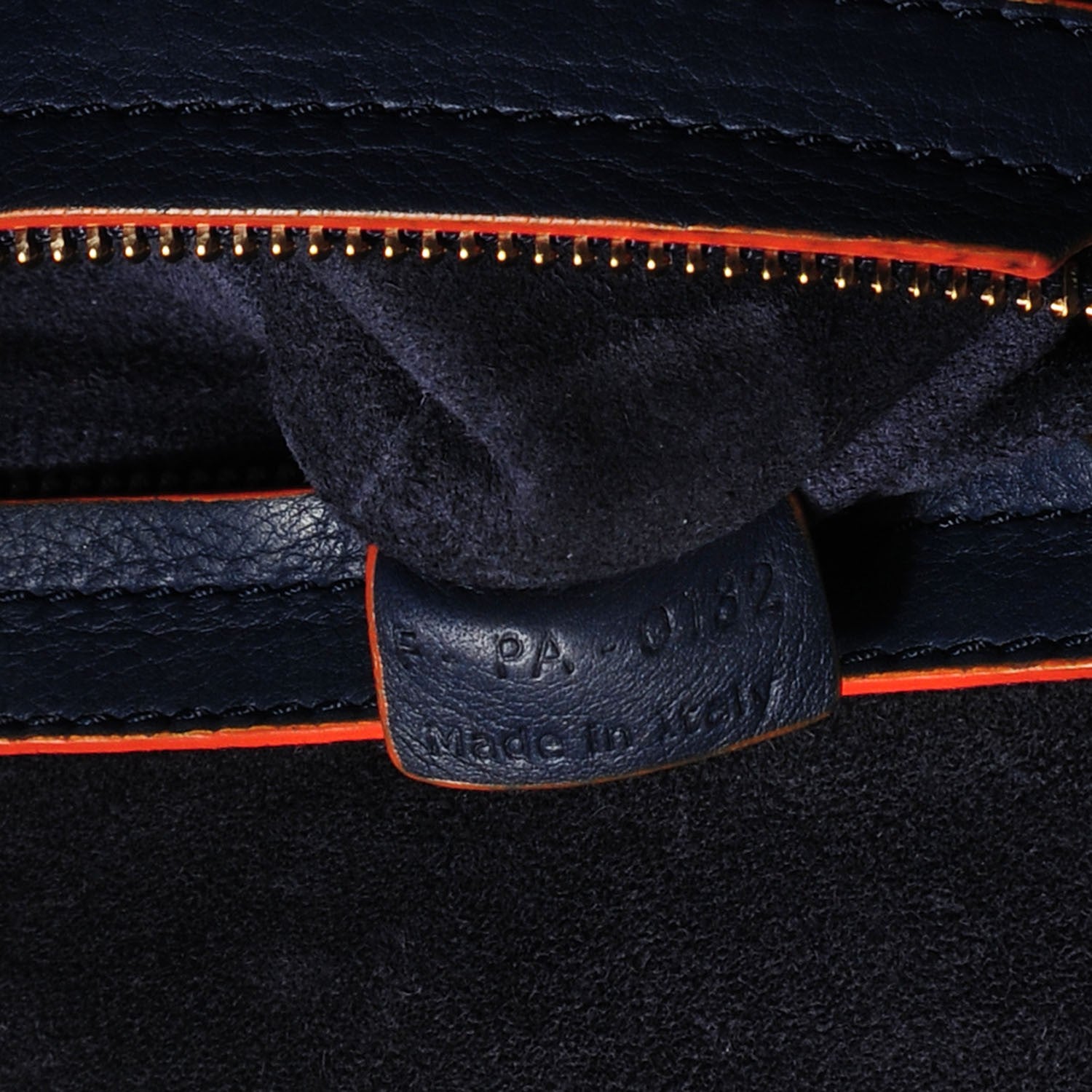 Celine Supple Calfskin Large Phantom Luggage Navy Blue Orange 7 of 9