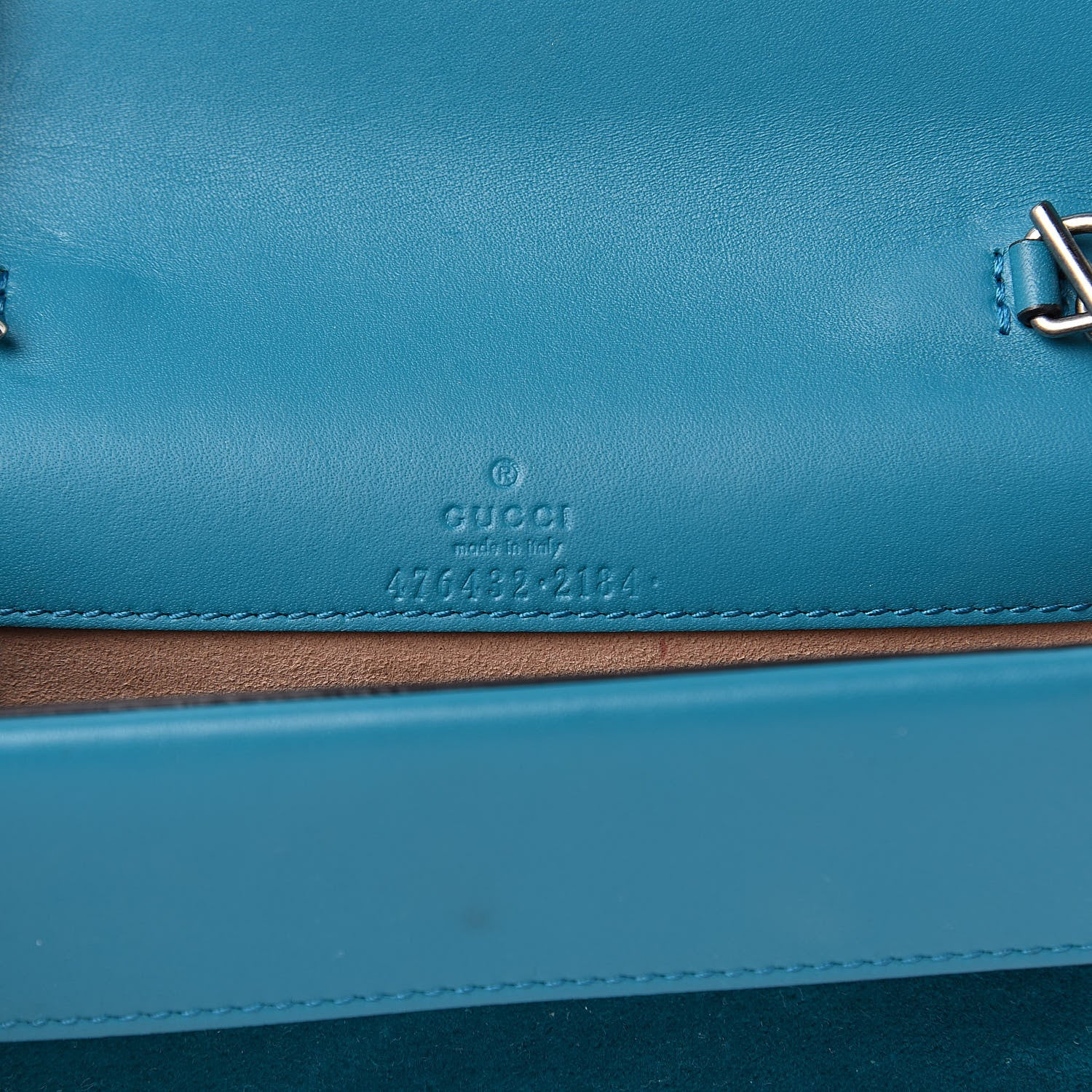 Gucci Velvet Super Mini Dionysus Shoulder Bag Pavone Cyan 6 of 11