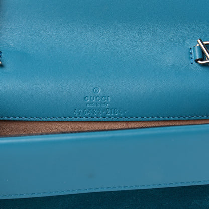 Gucci Velvet Super Mini Dionysus Shoulder Bag Pavone Cyan 6 of 11