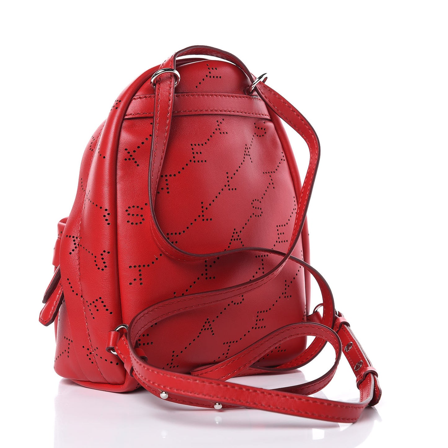 Eco Alter Nappa Perforated Logo Mini Backpack Red
