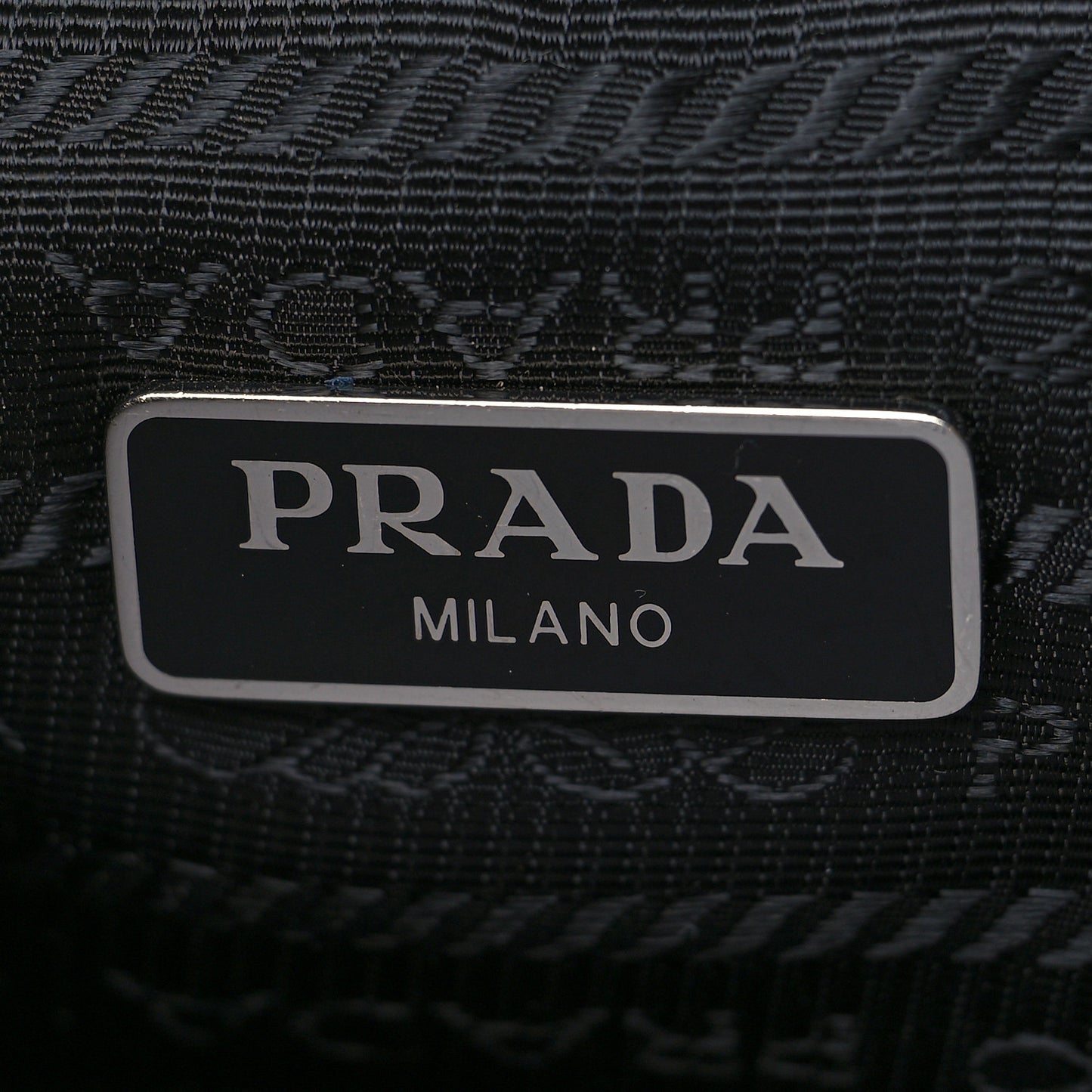 Saffiano Tessuto Nylon Vela Bucket Wristlet Black