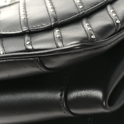 Chanel Calfskin Studded Chevron Quilted Flap Black 11 of 12