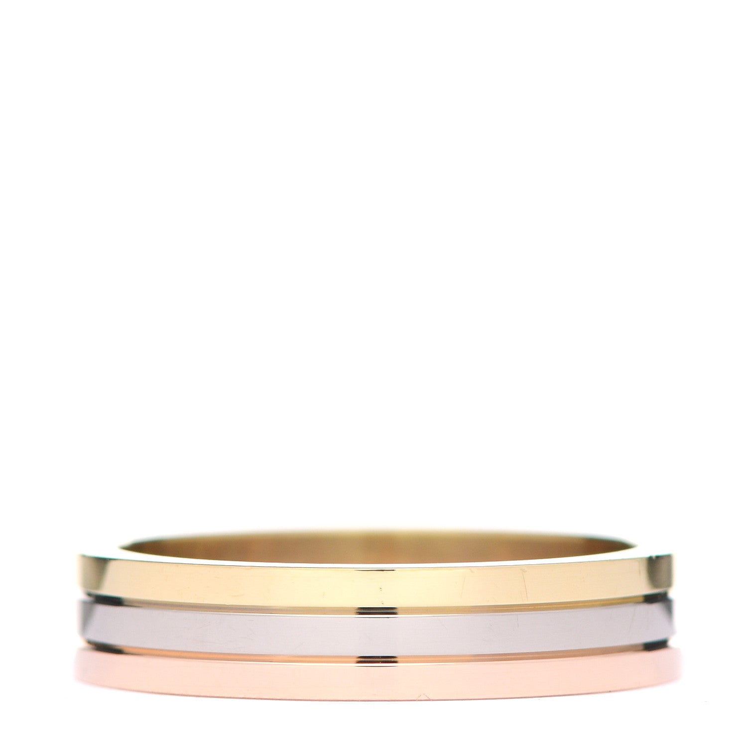 Cartier 18K Pink White Yellow Gold 4.8mm Vendome Louis Cartier Wedding Band Ring 59 8.75 3 of 5