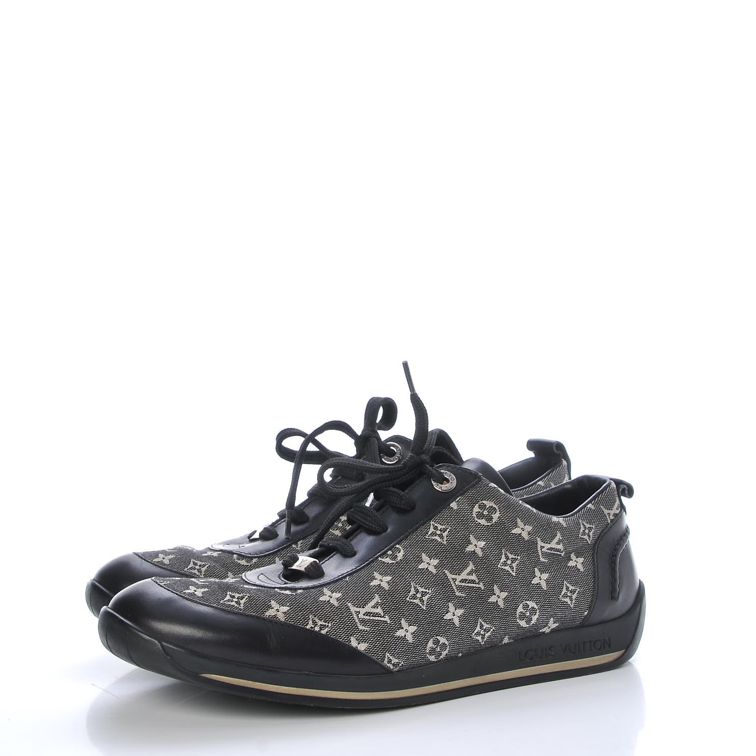 Louis Vuitton Mini Lin Monogram Sneakers 40 Black 6 of 12