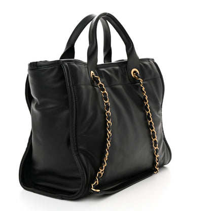 Chanel Calfskin Small Deauville Tote Black 4 of 14