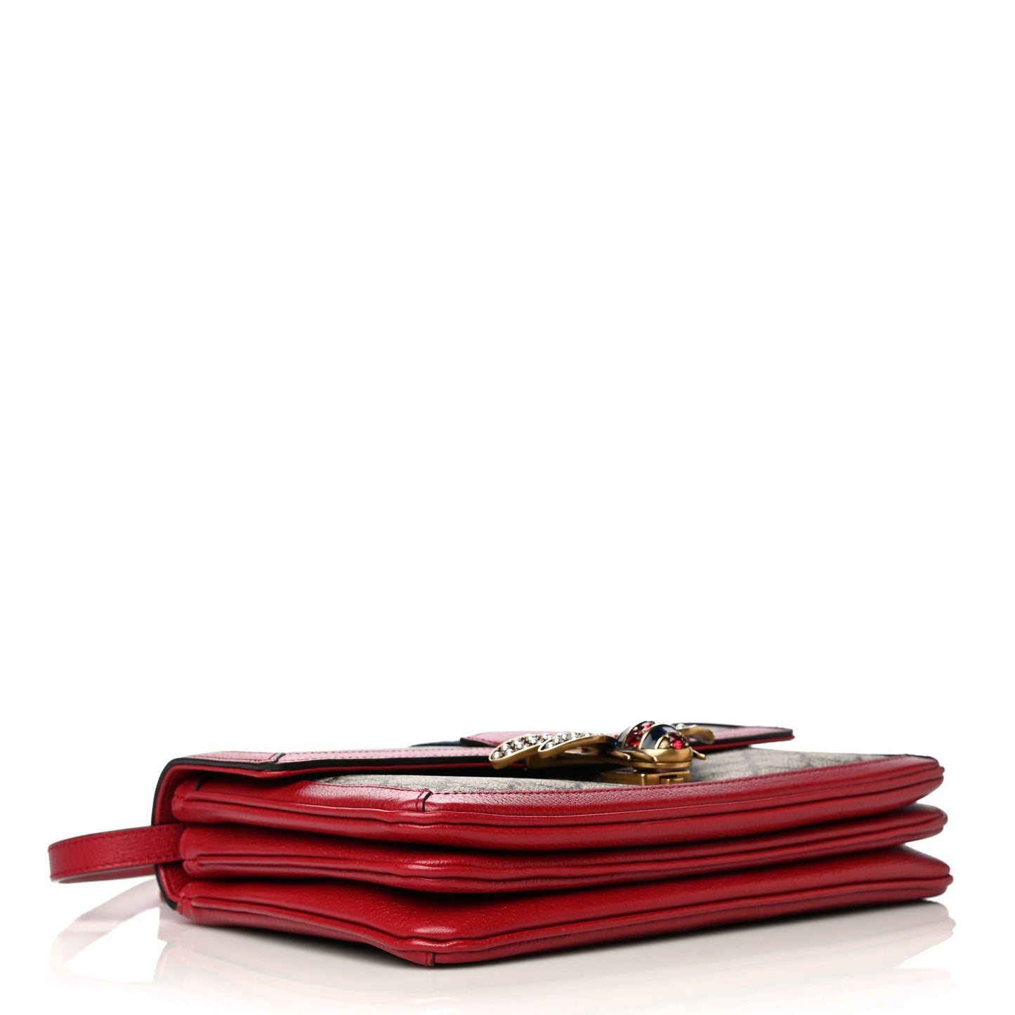 GG Supreme Monogram Medium Queen Margaret Shoulder Bag Red