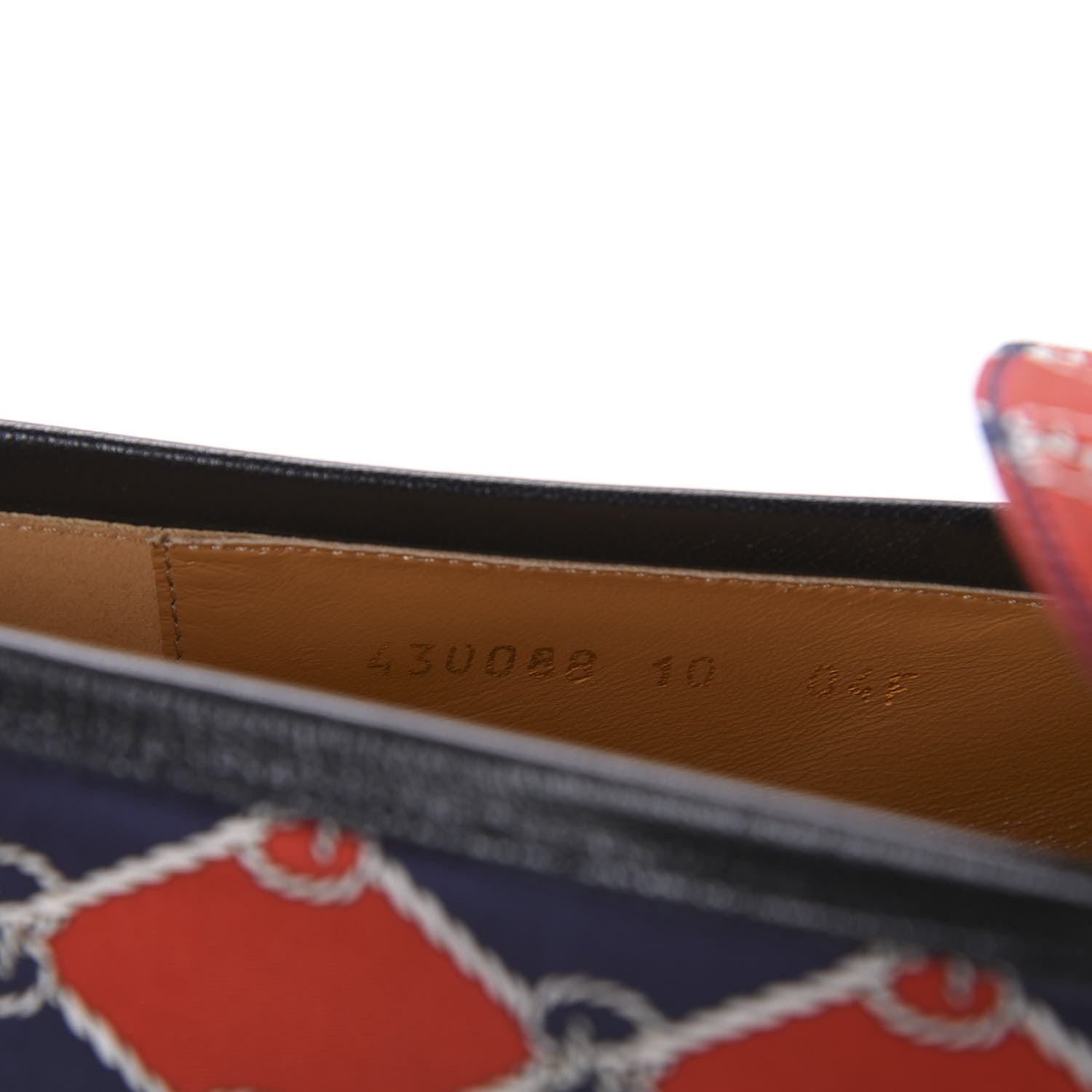 Gucci Mini GG Rhombus Chain Horsebit Mens Jordaan Loafers 10 Royal Bleuett Red 8 of 10